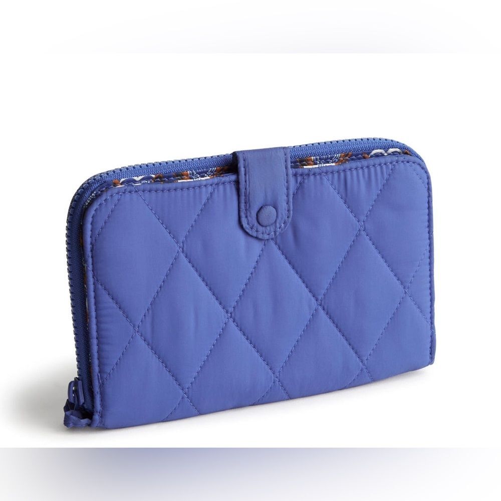 Vera Bradley Large Tab Wallet in Deep Ultramarine Featherweight